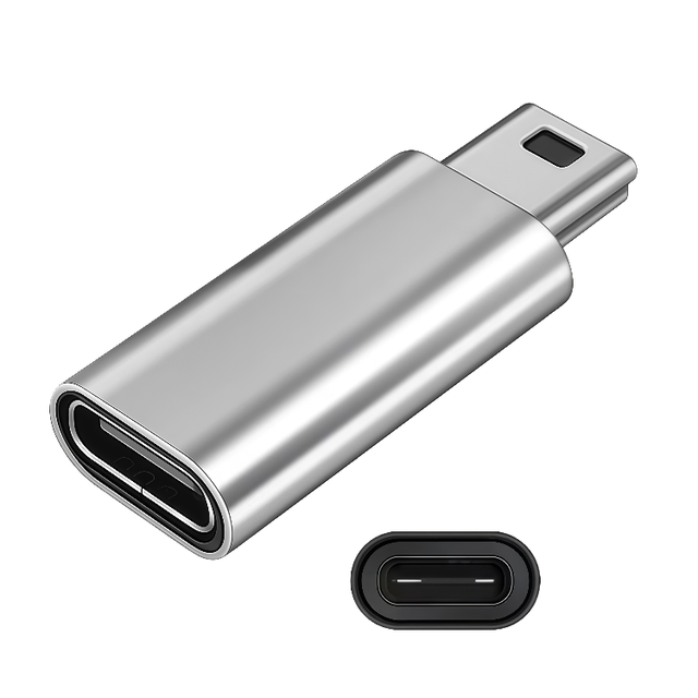 OTG Mini USB Female USB Type C Adapter 5 Pin Male DC Output for Data Transfer Compatible GoPro MP3 Camera Laptop Mobile Phone PC