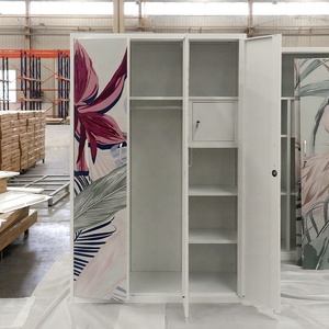 <span class=keywords><strong>Armadio</strong></span> in Acciaio Colorato a 3 Ante, Kleiderschrank 3tur, <span class=keywords><strong>Armadio</strong></span> <span class=keywords><strong>Camera</strong></span> da Letto in Metallo a 3 Porte - Product Image 4