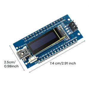 Carte USB MLK Nano V3.0 ATmega328P CH340C avec écran OLED 0,91 pouces 128x32 I2C pour <span class=keywords><strong>Arduino</strong></span> - Product Image 2