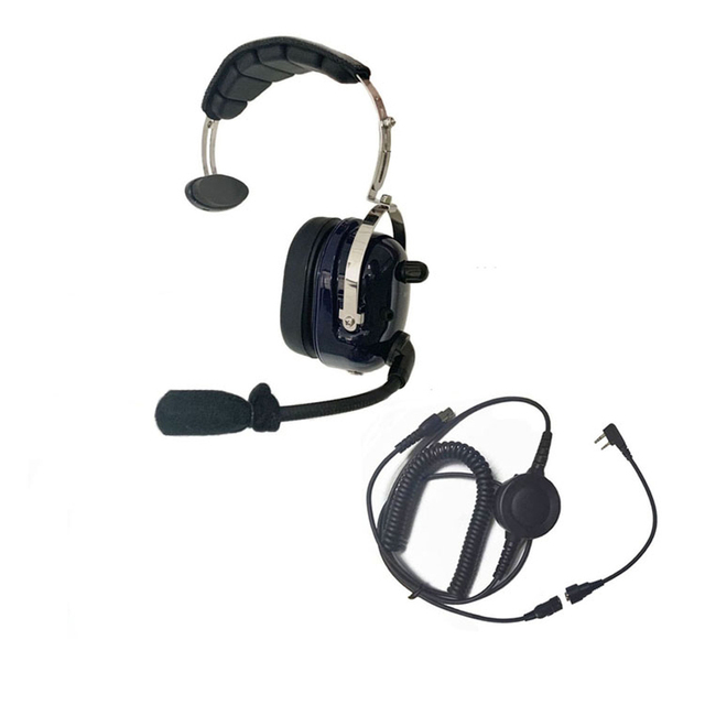 OEM&ODM PNR General Aviation Headset Single Ear Passive Noise Cancelling Headphone Pilot Ground Crew Compatible Two-way Radio CE
