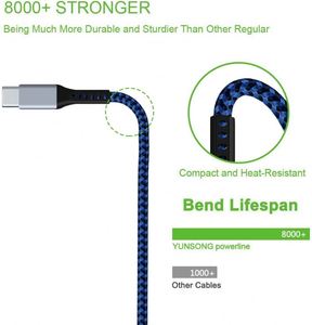 Factory Wholesale <b>USB</b> <b>C</b> Fast Data <b>Cable</b> Nylon Braided Sync Cord for Samsung High-Speed <b>USB</b> Data Transfer <b>Cable</b> - Product Image 4