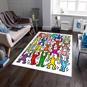 Eith aring iving Room UG Ype Home ecor treet RT odern rea UGS lack ool lack IDS ooom UG - Product Image 3