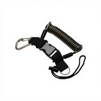 Cordon de sécurité en spirale élastique noir en PVC du fabricant, câble métallique en spirale pour la pêche et les travaux métalliques