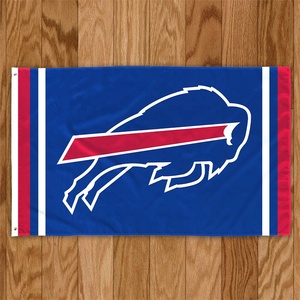 Haute qualité 3x5ft pour équipe de Football <span class=keywords><strong>NFL</strong></span> conception personnalisée bannière Buffalo Bills drapeaux 100% Polyester Stock toutes les équipes - Product Image 2