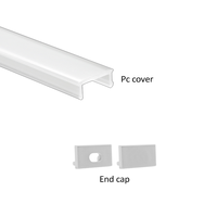 KC Profil en aluminium personnalisé en forme de U 1m 2m 3m Profil en aluminium LED pour bande lumineuse LED