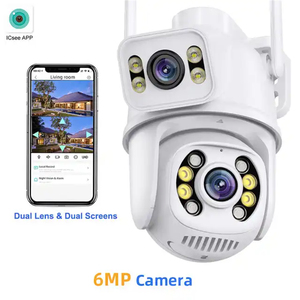 Precio barato 4MP 8MP Dual Lens Wireless PTZ CCTV Cámara seguridad Wifi seguimiento de supervisión 6MP 4K Dual Lens cámara de red ICsee - Product Image 4