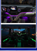 Mise à niveau de l'éclairage ambiant 64 couleurs pour Mercedes Benz Classe V 2016-2023 W447 Accessoire pour évent de turbine d'éclairage intérieur