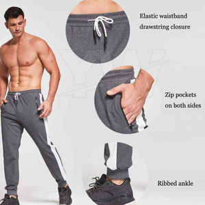 High Quality Breathable Men's Pants & <b>Trousers</b> Running <b>Winter</b> Fleece Plain Printing for Men's Use are Available at Best Price - Product Image 4