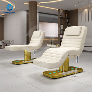Silla Facial eléctrica con Base dorada <span class=keywords><strong>de</strong></span> estilo Popular, cama <span class=keywords><strong>de</strong></span> masaje con Control <span class=keywords><strong>de</strong></span> <span class=keywords><strong>pie</strong></span>, mesa elevadora <span class=keywords><strong>de</strong></span> masaje reclinable personalizada - Product Image 3