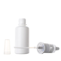 HOPECK Flacon pulvérisateur à brouillard fin en PET mat réutilisable de haute qualité avec bouchon à vis et pompe, 5-120 ml, pour médicaments liquides
