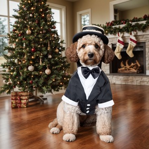 Otoño Invierno lujo transfronterizo ropa para mascotas clásico poliéster ropa Formal sólido esmoquin para caballero perros gatitos para - Product Image 4