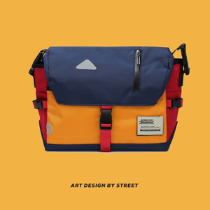 Sac banane et bandoulière décontracté en nylon pour <span class=keywords><strong>homme</strong></span> avec motif lettres, idéal pour le cyclisme, l'école, le transport de téléphone et d'argent, sac messager, sac de facteur - Product Image 1