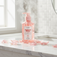 Gel douche parfumé pour le soin de la peau, gel douche moussant, rose, jasmin, osmanthus, fleur de cerisier, gel douche parfumé aux pétales de fleurs
