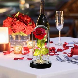 Luz nocturna romántica con cúpula de cristal con rosas para el Día de San Valentín, decoración para el Día de San Valentín, Día de la Madre, boda, cumpleaños, regalo - Product Image 4