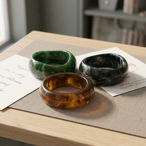 Joyería de Moda, Estatua de Resina Ecológica Hecha a Mano en India para Mujeres y Niñas, Estilo Clásico de Año Nuevo - Product Image 4