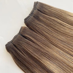Extensions de <span class=keywords><strong>cheveux</strong></span> Remy brésiliens 100% de haute qualité, tissage double machine, couleur piano mèches blond miel et marron mélangé, vente en gros - Product Image 3