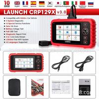 Escáner de Diagnóstico Universal LAUNCH CRP123X V3.0 OBD2 Wifi 12V, Herramienta de Diagnóstico para Automóviles con 1 Año de Garantía, Pantalla LCD Roja en Inglés
