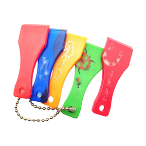 Promozione all'ingrosso regalo di plastica portachiavi portachiavi portachiavi gratta gratta trasparente - Product Image 6
