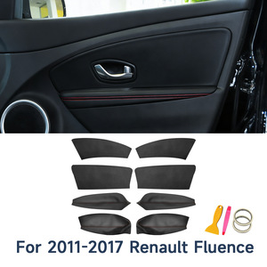 Kit de molduras de puerta Renault Fluence 11-17 sin tiradores, panel interior de cuero de microfibra auténtica, ajuste para coche - Product Image 3