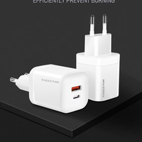 Chargeur mural rapide type C à port unique PD20W Chargeur rapide à broches US/UK/US Mini adaptateur chargeur mural Usb c