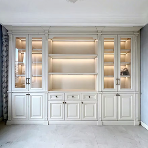 Libreria Bianca Autoportante <span class=keywords><strong>in</strong></span> <span class=keywords><strong>Legno</strong></span>, Scaffale Espositivo per Libri, Scaffalatura Moderna per Soggiorno - Product Image 1