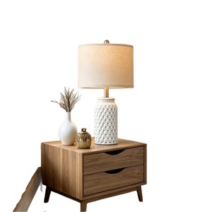 Lampe de Table en céramique E27, Source de lumière Led, contrôle par interrupteur, lampe de chevet pour chambre à coucher, Style minimaliste nordique - Product Image 5
