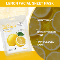 Masque facial en feuille de citron personnalisé avec votre logo, éclaircissant le teint, améliorant la peau terne, masques de beauté naturels pour le visage, OEM ODM