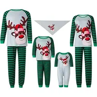 Huaduo – pyjama de noël personnalisé, ensemble de pyjamas de noël pour la famille, vêtements de nuit en coton biologique pour enfants et filles, 2023