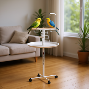 Support pour oiseaux en métal rond, durable, style moderne, pour intérieur - Product Image 2