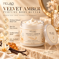 Beurre Corporel Parfumé OEM Vanille Ambre Musc Hydratant Riche Non Gras Après Douche Soin Corporel Parfumé pour Superposition de Parfums