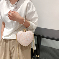 2021 dernière mode filles mignon coeur forme paillettes sacs à main luxe sac à main dame épaule sac à main pour les femmes