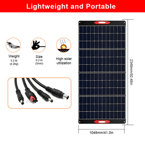 Panneaux solaires pliables ALECTER 400W ETFE Mono, efficacité 23%, portables, étanches IP65, pour le camping en plein air, l'alimentation des camping-cars - Product Image 6