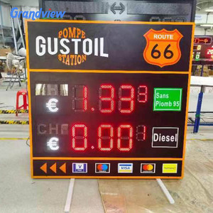 Stasiun Gas luar ruangan LED tanda harga kanopi Pylon dengan harga Gas Promosi 8888 bensin stasiun Gas tampilan harga tanda Pylon - Product Image 2