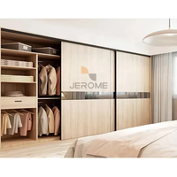Meubles de chambre à coucher de style industriel, armoire de rangement en bois MDF mélaminé anti-poussière, armoires coulissantes