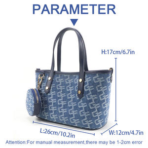 Bolso Tote Mini Personalizado para Mujer, Bolso de Hombro de Mezclilla, Bolso Tote Pequeño con Monedero, Fabricante OEM - Product Image 6
