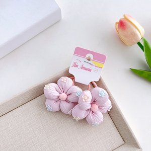 Chouchous pour cheveux en tissu doux à motifs floraux 3D, parfaits pour les coiffures quotidiennes et de fête - Product Image 4