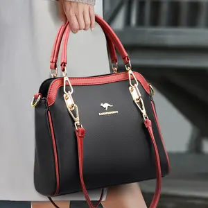 Große Kapazität Freizeittasche Leder große Schulter Überkörper-Taschen für Damen 2024 einfache weibliche Einkaufstasche Designer-Handtaschen