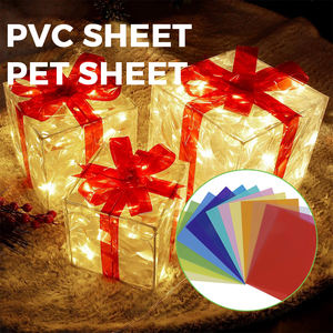 カスタムクリスマスクリアギフトボックス透明<span class=keywords><strong>PET</strong></span>シートロール硬い<span class=keywords><strong>PET</strong></span>ロール切断加工クリスマスデコレーションサプライヤー - Product Image 1