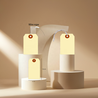 Étiquette d'expédition vierge personnalisée de Manille étiquette d'expédition avec cordon élastique étiquettes de vêtements papier Kraft recycler vêtement étiquette suspendue personnalisée