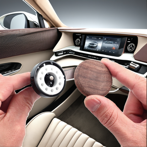 Difusor de Aceites Esenciales Cilíndrico para Auto, con Tapa de Madera y Clip de Ventilación de Aleación de Aluminio, para Aromatizar el Vehículo - Product Image 4