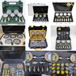 Duker hidrolik muayene kiti 5 basınç göstergesi 11 uydurma 12 Tee seti hidrolik test kiti inşaat makine parçaları - Product Image 4