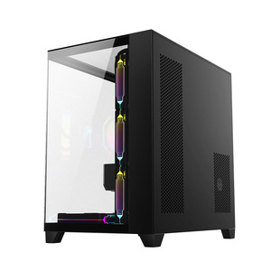 Ruix hàng không vũ trụ ultra-x 2024 mới nhất thiết kế thời trang trường hợp máy tính Ba Tempered Glass Panels chơi game Full View trường hợp de PC gamin - Product Image 3