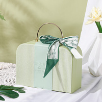 Nouvelle Trousse de Maquillage Rectangulaire Portable en Cuir Style Luxe Léger, Boîte Cadeau Gaufrée avec Foulard en Soie, Idéale pour Mariage (Vide)