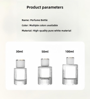 Flacon de parfum en verre rechargeable, atomiseur vide, flacon de parfum en verre texturé côtelé, flacon pulvérisateur de parfum rond vide