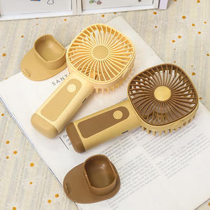 Verano tres velocidades alta potencia teléfono soporte Base escritorio portátil USB recargable ventilador de mano - Product Image 3