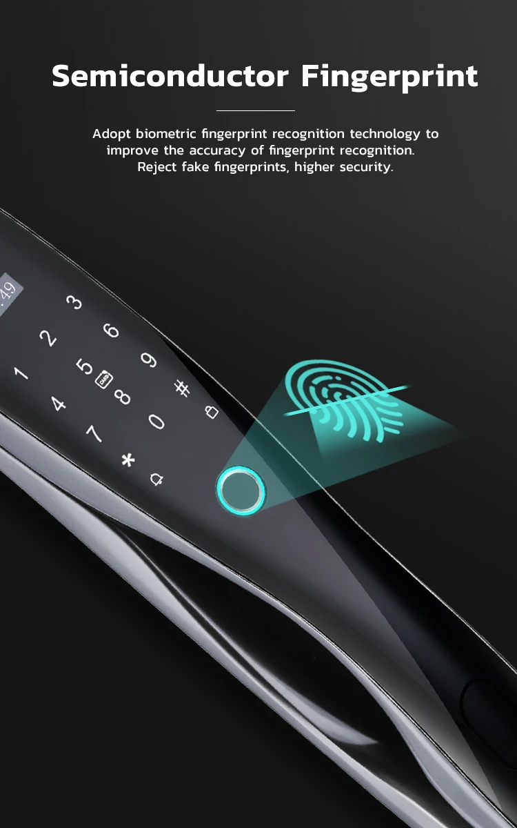 Keyless Deadbolt Entry Lock Biometric Password Serrure Intelligente Fingerprint Door Lock Smart