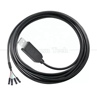 Cable Serial USB TTL de Alta Compatibilidad con WIN7 10 FTDI FT232 5V 3.3V, Conductor de Cobre Puro, Blindaje Trenzado de PVC para Raspberry Pi
