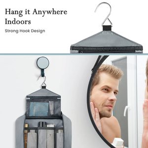 <b>Men</b> Travel Storage Kit Toiletry <b>Wash</b> <b>Bag</b> Waterproof Bathroom Expandable Shower Organizer <b>Bag</b> - Product Image 6
