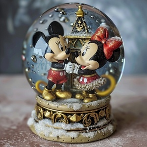 Globe à eau <span class=keywords><strong>de</strong></span> Noël en résine avec animaux, ornement <span class=keywords><strong>de</strong></span> maison, statue <span class=keywords><strong>de</strong></span> globe à neige en verre, souvenirs, cadeau en résine - Product Image 3