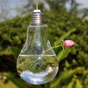 Grande forma di bulbo di vetro appeso vaso stile Art Deco terrario idroponico vaso <span class=keywords><strong>per</strong></span> la decorazione della parete di casa con Display floreale - Product Image 2